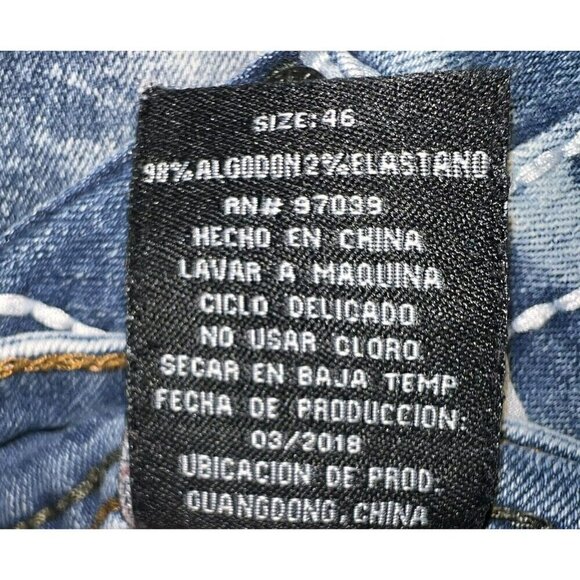 Red Ape Denim Jeans Stonewash 46/26 Stretchy, Stylish, Hip Hop - Picture 10 of 11